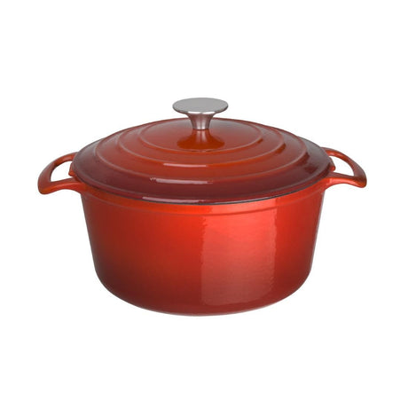 Vogue Red Round Casserole Dish 4Ltr - GH305 Oven to Table Vogue