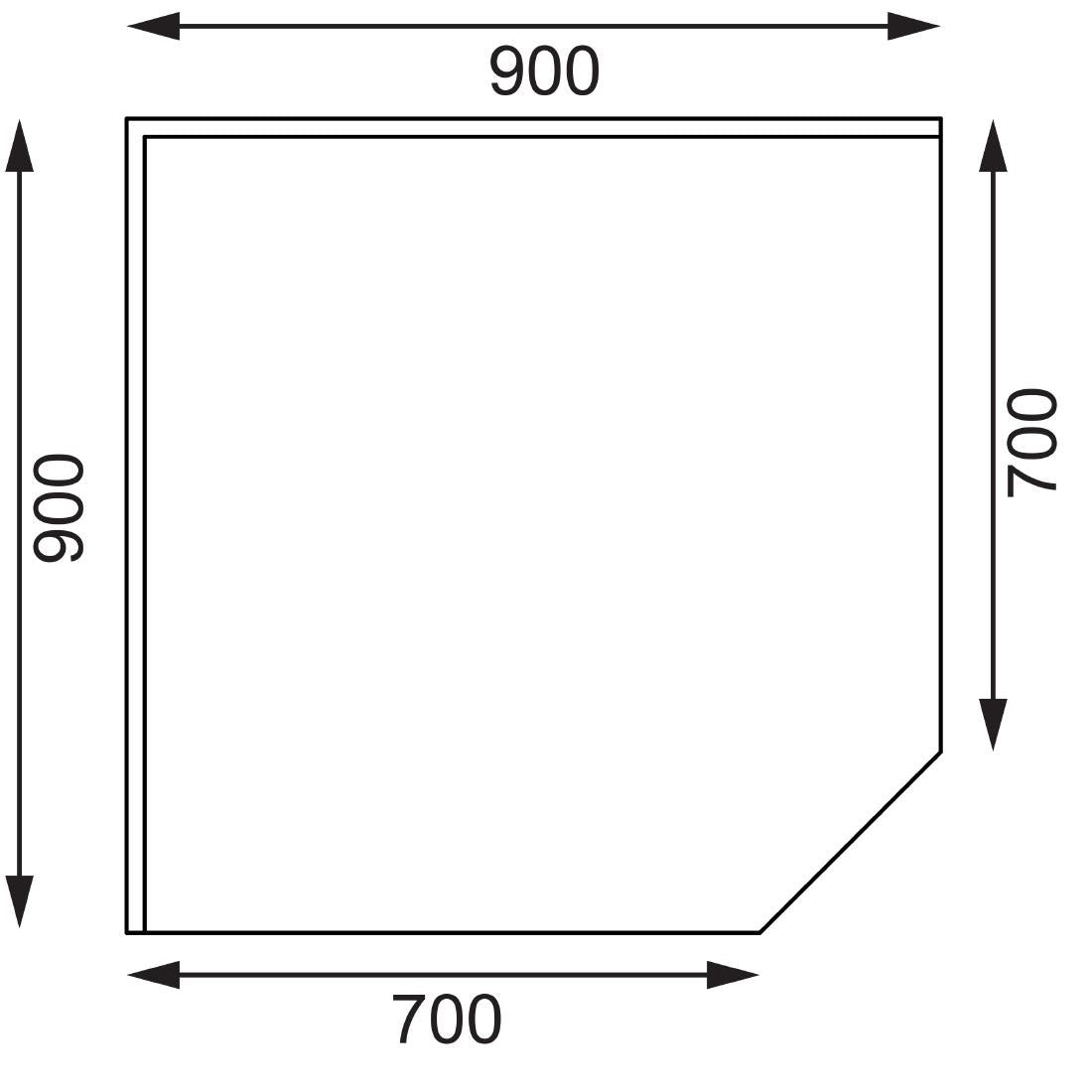 Vogue Stainless Steel Corner Table 700mm - GL278 Stainless Steel Corner Tables & Units Vogue