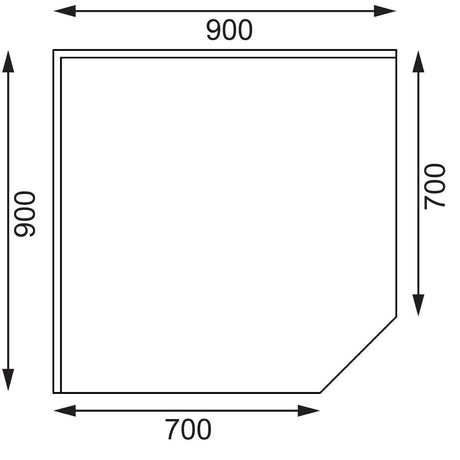 Vogue Stainless Steel Corner Table 700mm - GL278 Stainless Steel Corner Tables & Units Vogue