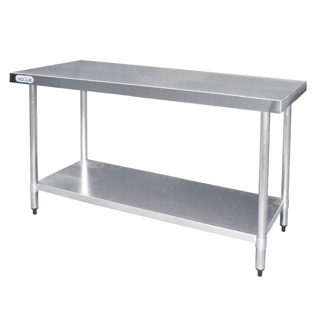 Vogue Stainless Steel Prep Table 1200mm - T376 Stainless Steel Centre Tables Vogue