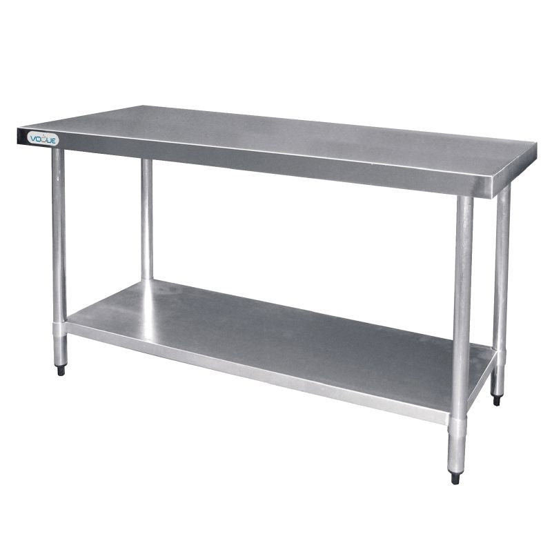 Vogue Stainless Steel Prep Table 1500mm - T377 Stainless Steel Centre Tables Vogue