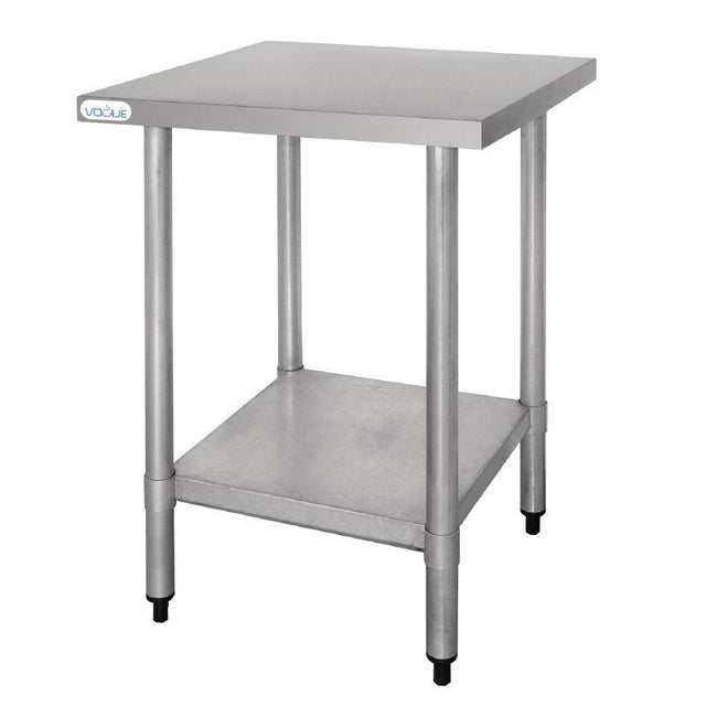 Vogue Stainless Steel Prep Table 600mm - T389 Stainless Steel Centre Tables Vogue