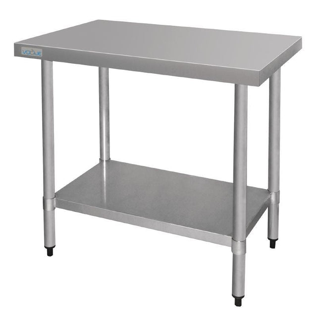 Vogue Stainless Steel Prep Table 900mm - T375 Stainless Steel Centre Tables Vogue