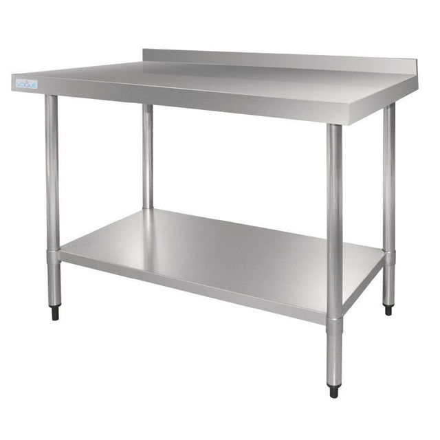 Vogue Stainless Steel Table with Upstand 1500mm - GJ508 Stainless Steel Wall Tables Vogue