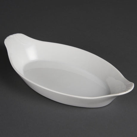 Olympia Whiteware Oval Eared Dishes 289mm (Pack of 6) - W411  Olympia