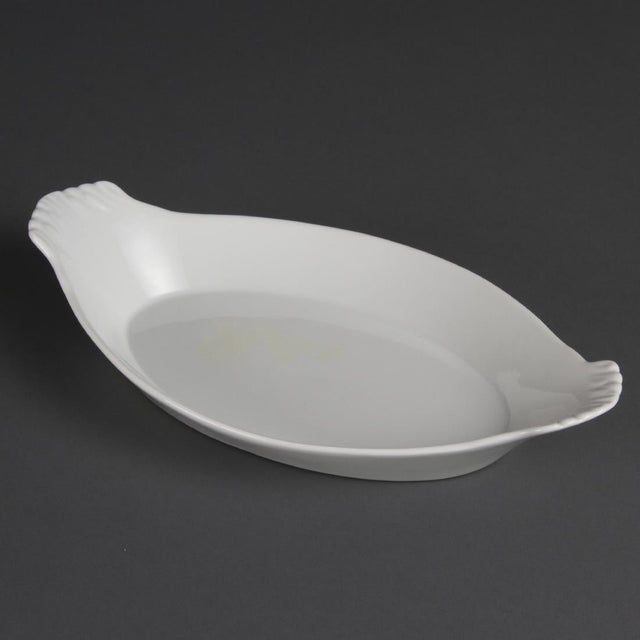 Olympia Whiteware Oval Eared Dishes 320x 177mm (Pack of 6) - W423  Olympia