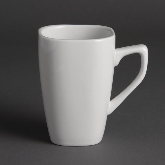 Olympia Whiteware Rounded Square Mugs 284ml 10oz (Pack of 12) - Y108  Olympia