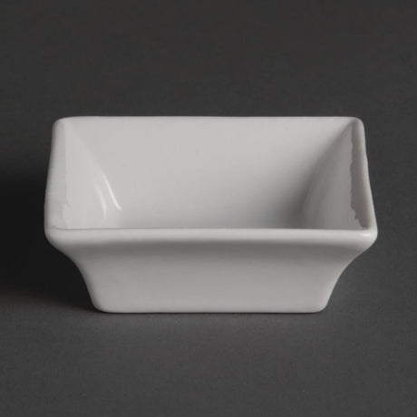 Olympia Whiteware Miniature Square Dishes 75mm (Pack of 12) - Y136  Olympia