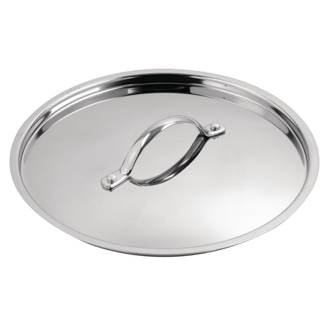 Vogue Stainless Steel & Aluminium Tri-Wall Stew Pan Lid 24cm - Y425  Vogue