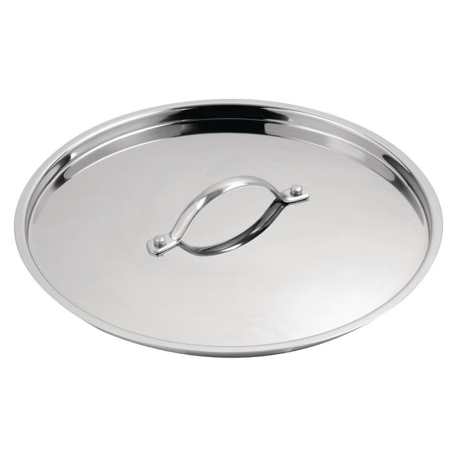 Vogue Stainless Steel & Aluminium Tri-Wall Stew Pan Lid 28cm - Y426  Vogue