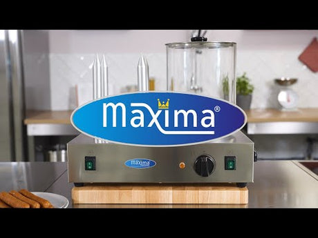 Maxima  Hot Dog Warmer - Ø20 x 24cm - Dishwasher Safe - with 4 Spikes  - 09300585