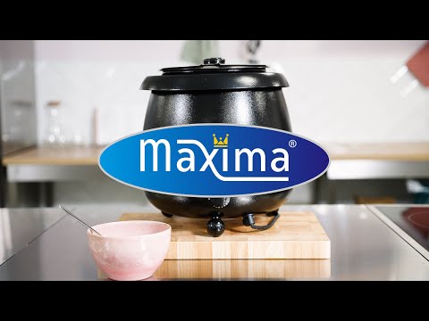 Maxima Suppenkessel - 10 l - Herausnehmbarer Innentopf - mit Löffelmulde - 09300575