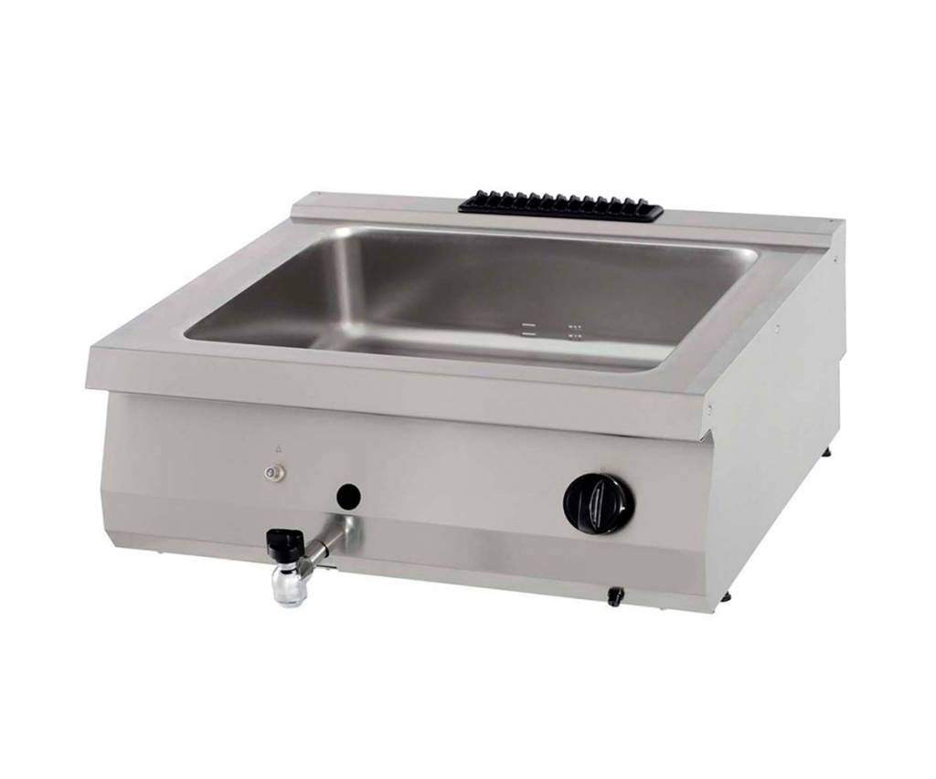 Maxima Heavy Duty Bain Marie - Dubbele eenheid - 70 cm diep - Gas - 09395006