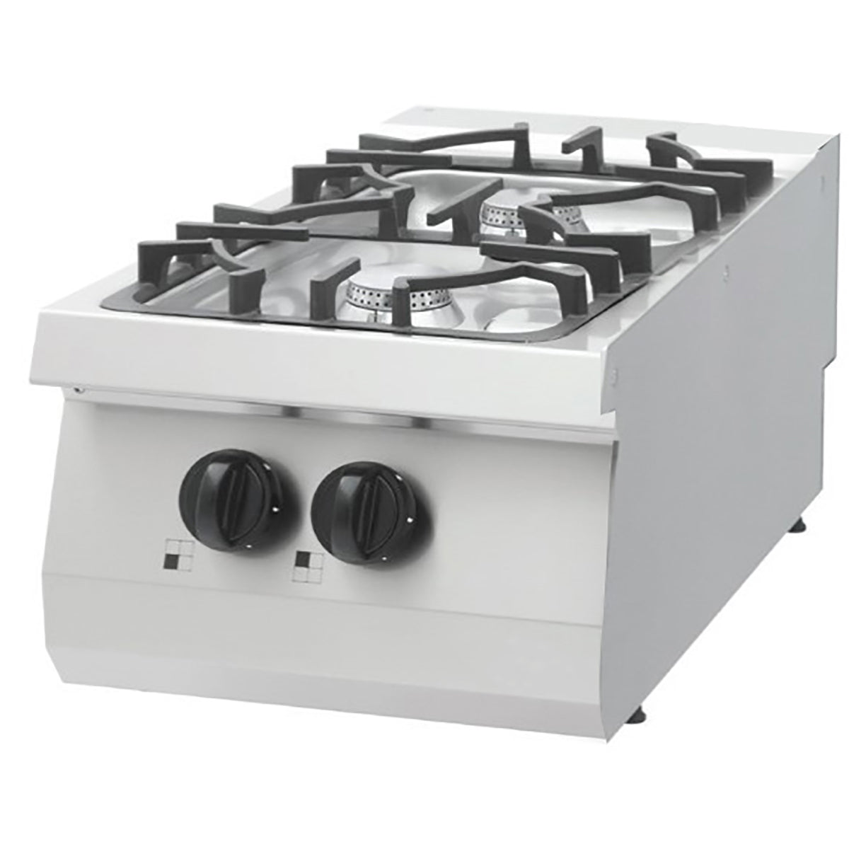 Maxima  Heavy Duty Cooker - 2 Burners - Single Unit - 70cm Deep - Gas  - 09396001