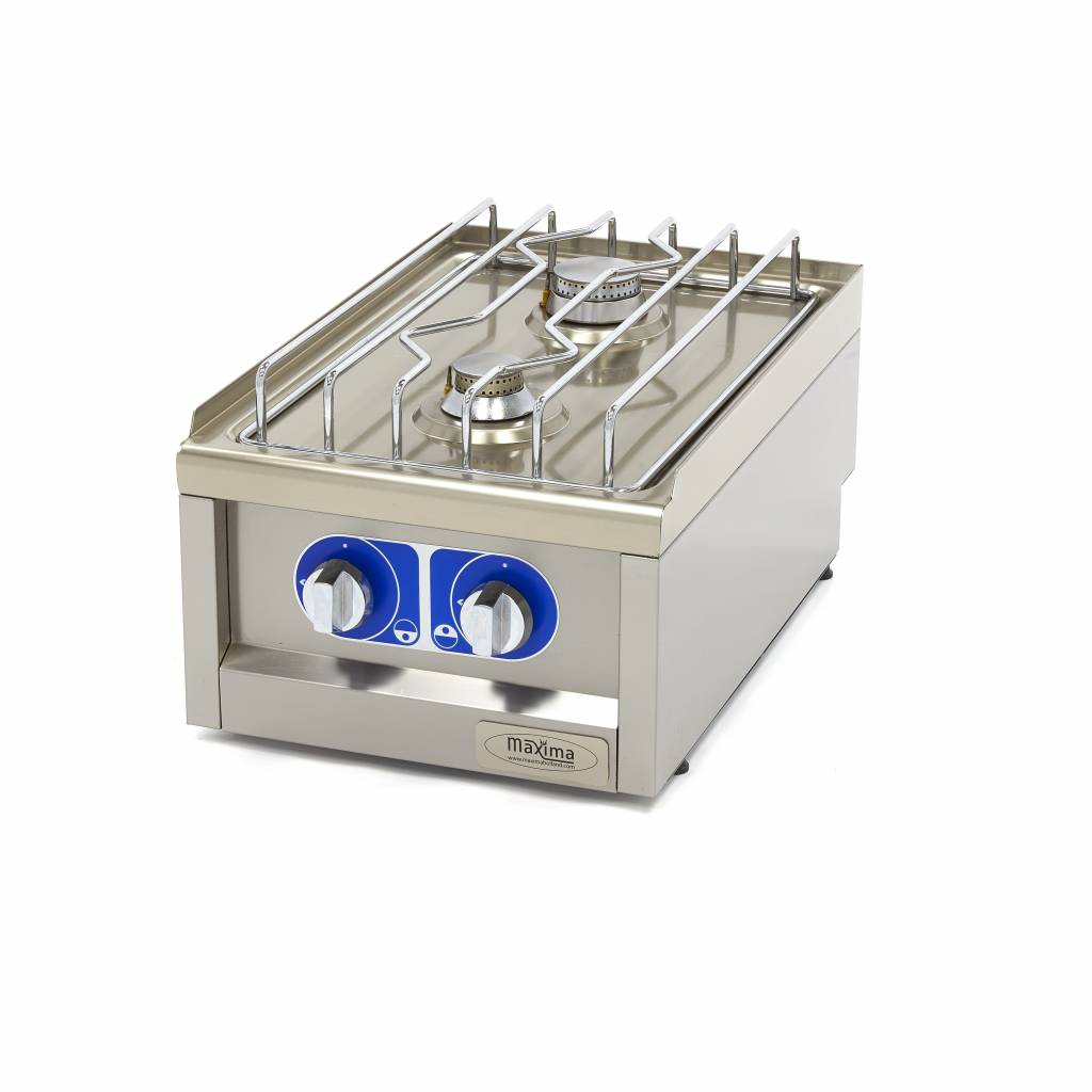 Maxima-Herd in Gewerbequalität – 2 Brenner – Einzelgerät – 60 cm tief – Gas – 09391510