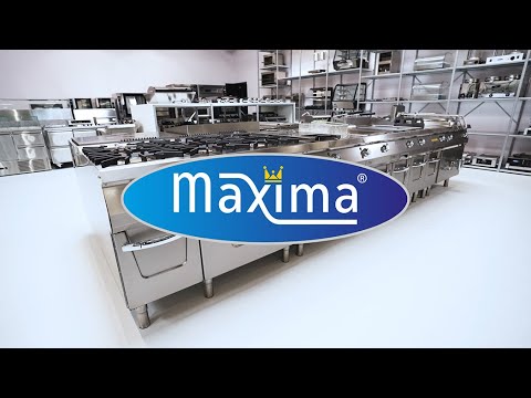 Maxima Grillplatte in Handelsqualität – geriffelt – Einzeleinheit – 60 cm tief – Gas – 09391590