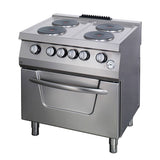 Maxima  Heavy Duty Stove - 4 Burners - Double Unit - 70cm Deep - with Oven - Electric  - 09394997