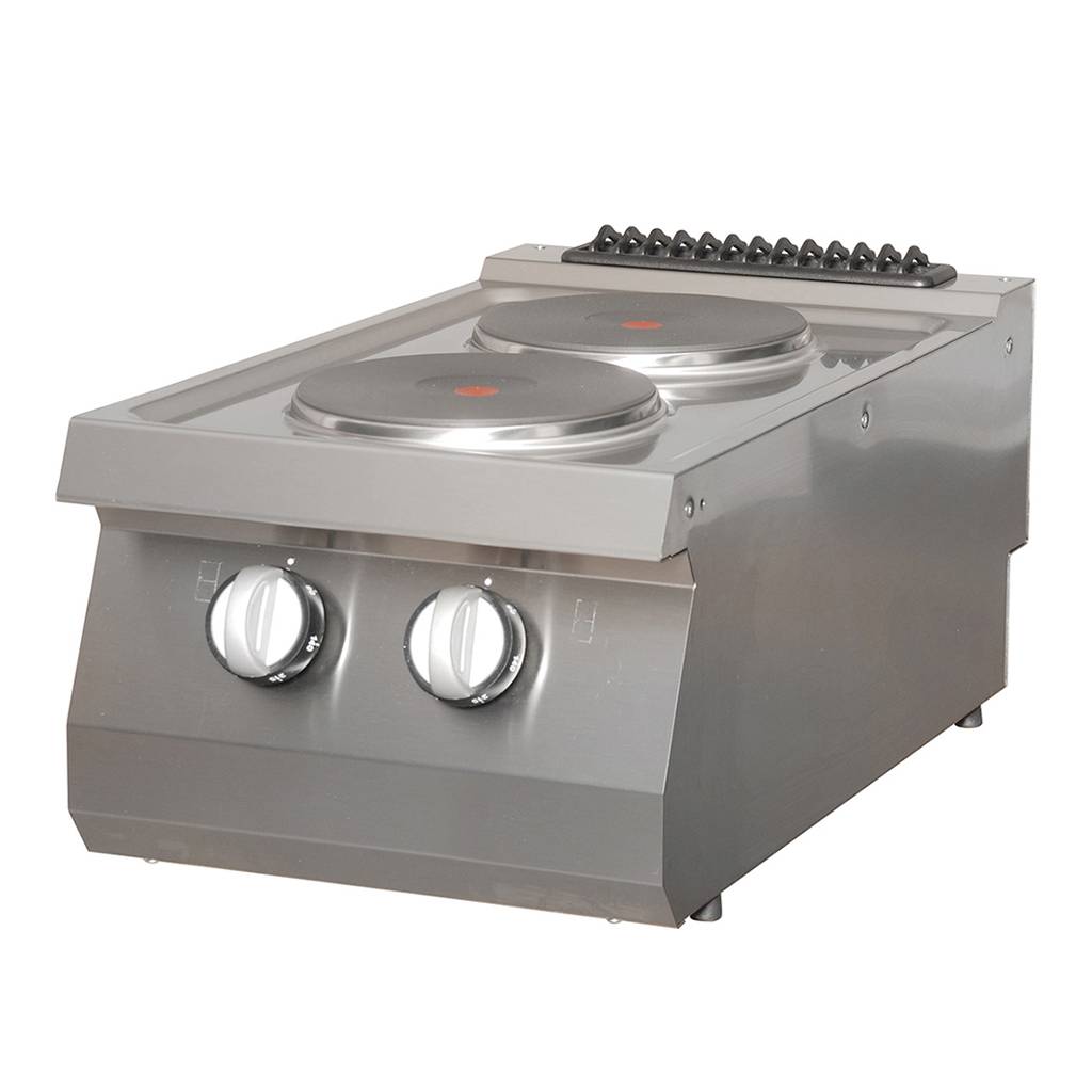 Maxima Heavy Duty Cooker - 2 Branders - Enkele Unit - 70cm Diep - Elektrisch - 09395001