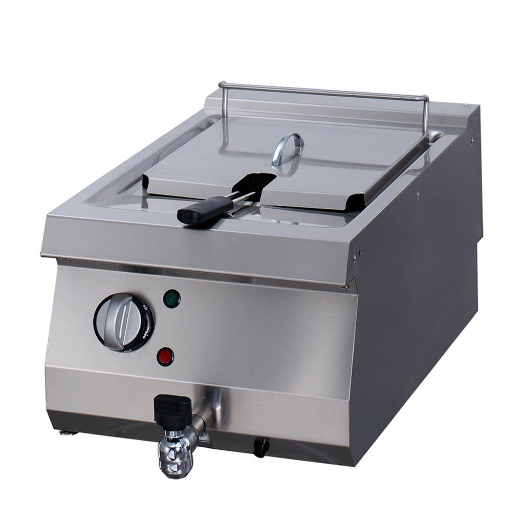 Maxima Heavy Duty Friteuse - 1 x 12L - Enkele eenheid - 70cm diep - met aftapkraan - Elektrisch - 09395000