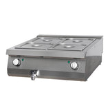 Maxima Heavy Duty Bain Marie - Dubbele eenheid - 70 cm diep - Elektrisch - 09398135