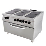 Maxima Premium fornuis - 6 branders - drievoudige eenheid - 90 cm diep - incl. brede oven - elektrisch - 09398527