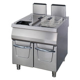 Maxima Premium Friteuse - 2 x 22L - Dubbele eenheid - 90cm diep - met aftapkraan - Gas - 09398606