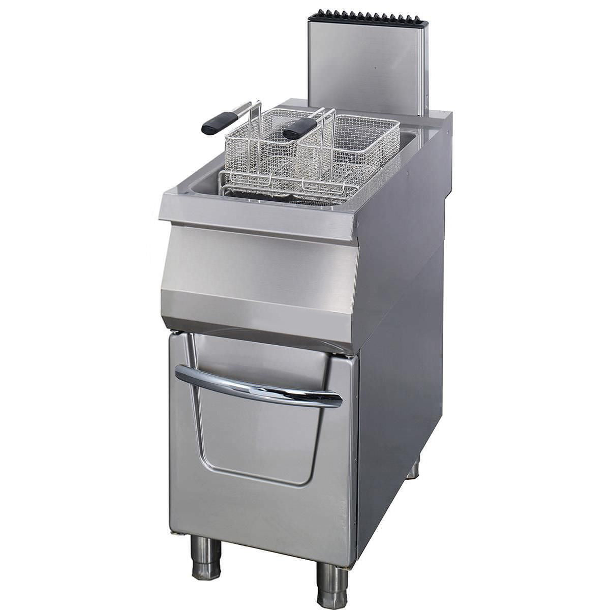 Maxima Premium Friteuse - 1 x 22L - Enkele eenheid - 90cm diep - met aftapkraan - Gas - 09398605