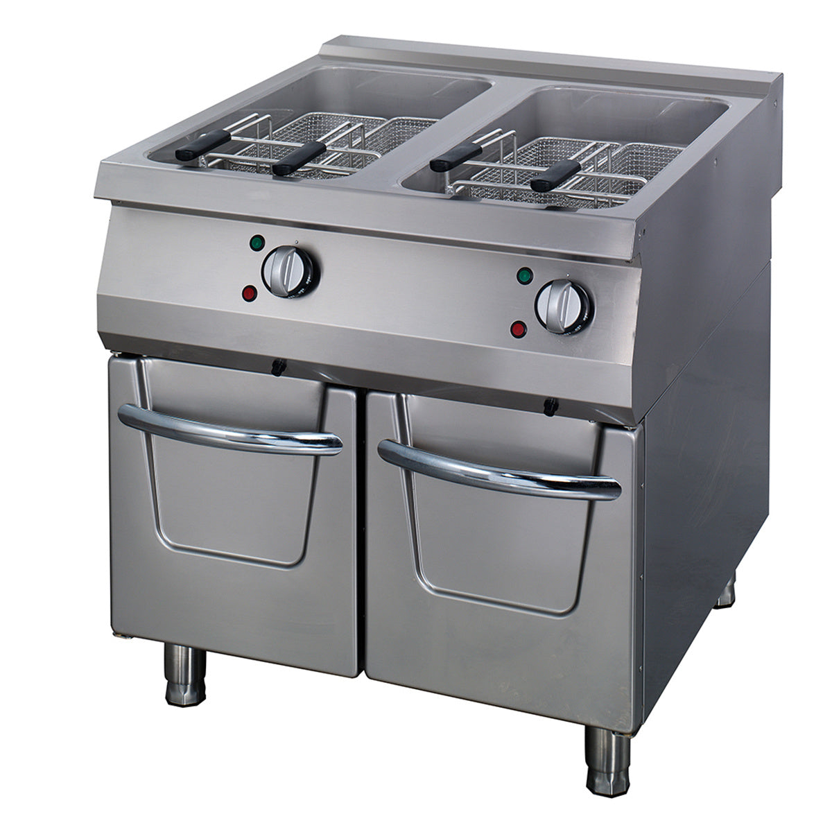 Maxima  Premium Deep Fryer - 2 x 22L - Double Unit - 90cm Deep - with Drain Tap - Electric  - 09398608