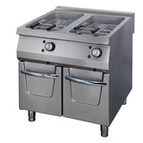 Maxima Premium Friteuse - 2 x 22L - Dubbele eenheid - 90cm diep - met aftapkraan - Elektrisch - 09398608