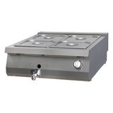 Maxima Premium Bain Marie – Doppeleinheit – 90 cm tief – Gas – 09398631