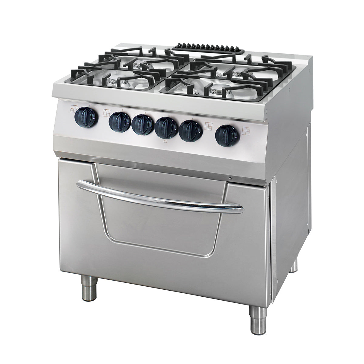 Maxima  Heavy Duty Stove - 4 Burners - Double Unit - 70cm Deep - 33kW - Gas incl Electric Oven  - 09396014